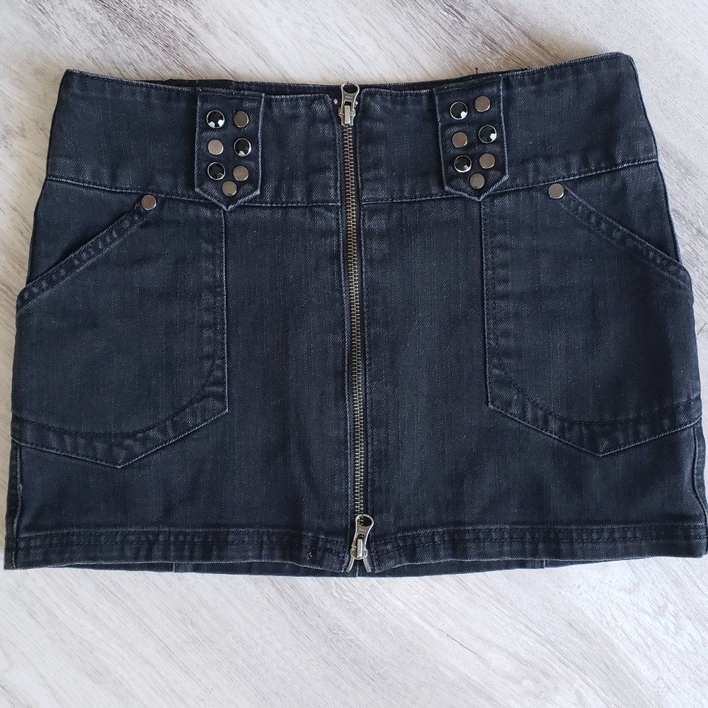 DKNY Bombshell Studded Mini-Skirt